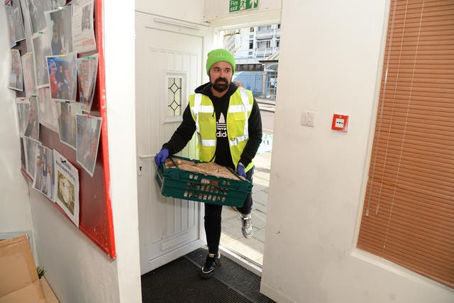 <p>Evgeny Lebedev making deliveries for The Felix Project</p>