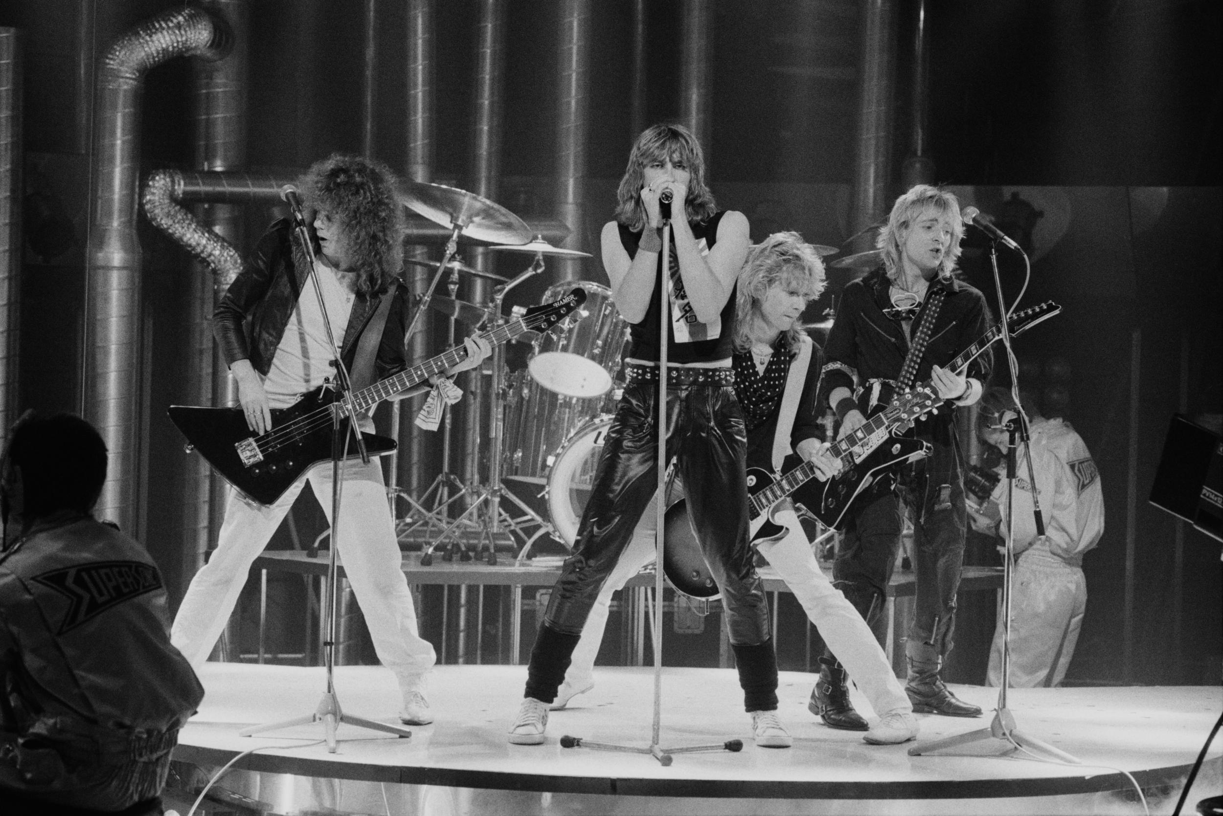 Def Leppard on?Channel 4 in 1983 (Getty)