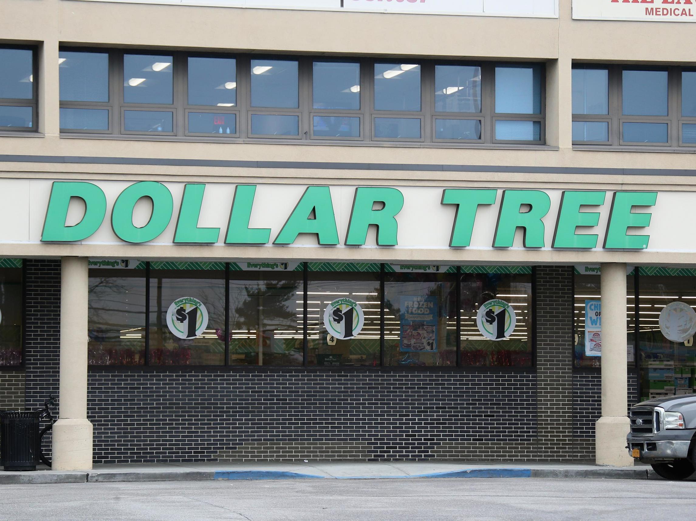 A general view of a Dollar Tree store sign
