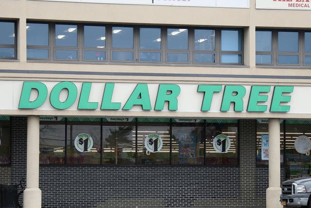 A general view of a Dollar Tree store sign