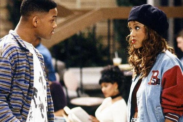 Will Smith as Will and Tyra Banks as Jackie Ames in Fresh Prince of Bel-Air