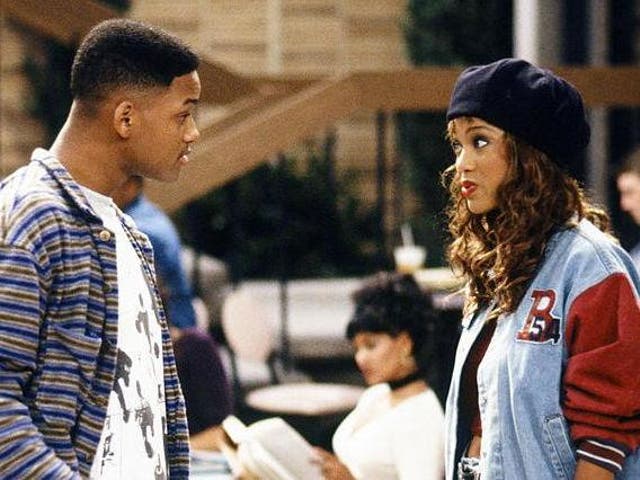 Will Smith as Will and Tyra Banks as Jackie Ames in Fresh Prince of Bel-Air