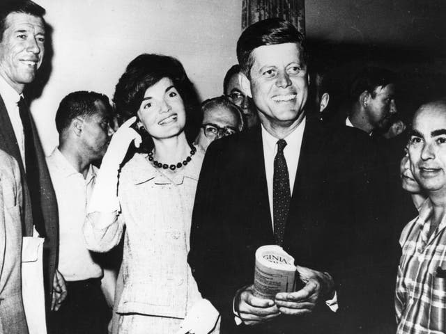 John F Kennedy Senator for Massachusetts with his wife, Jacqueline