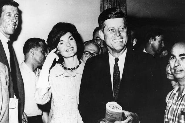 John F Kennedy Senator for Massachusetts with his wife, Jacqueline