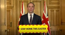 Raab assures public he ‘has it covered’ while Johnson is in hospital