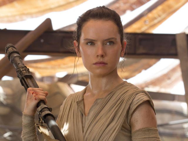 <p>Daisy Ridley as Rey in ‘Star Wars: The Force Awakens’</p>