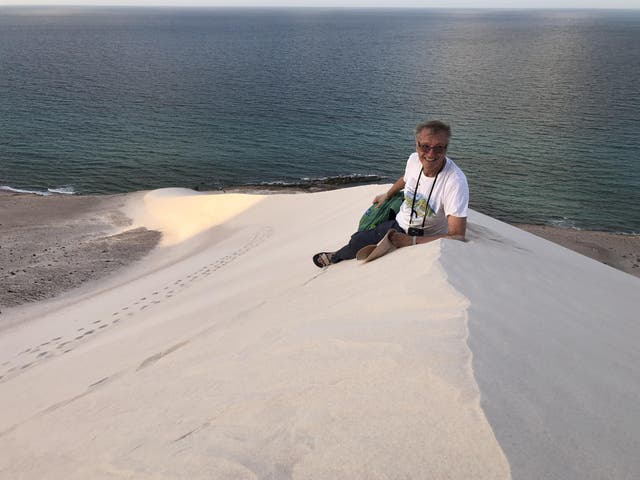 Still exploring: Tony Wheeler on Socotra Island, Yemen, last month