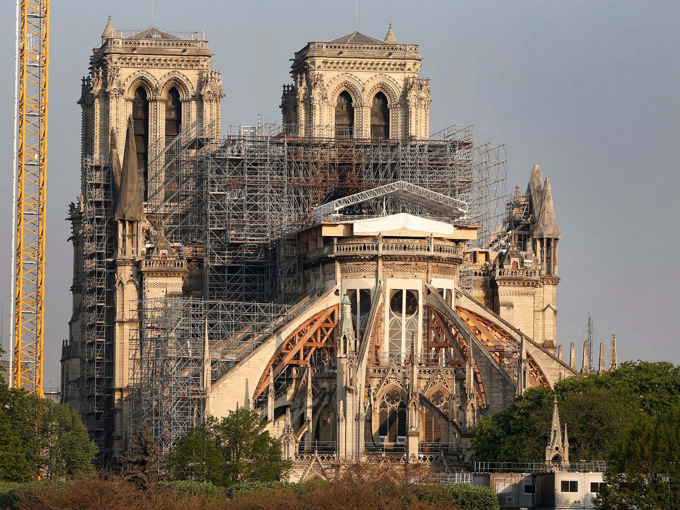 One year after devastating fire, Notre-Dame holds Good Friday service