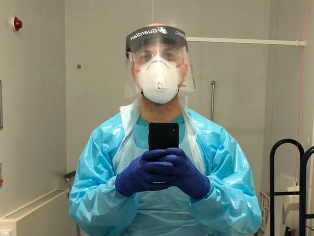 Hassan Akkad, a Syrian refugee in London, has started working as a cleaner for the NHS as the UK battles its coronavirus pandemic