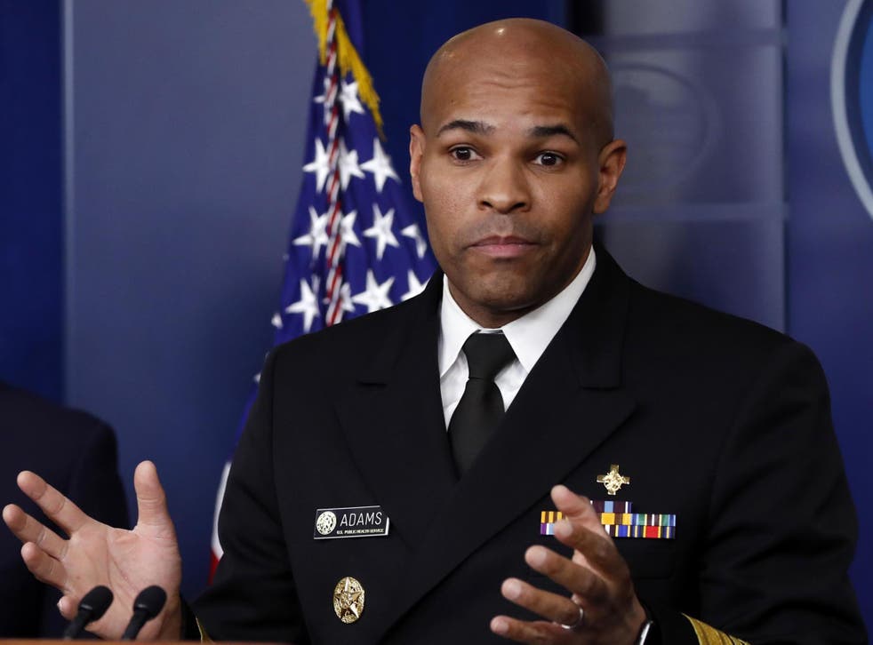 US Surgeon General Dr Jerome Adams asks communities of colour to stay home to stop the spread of Covid-19