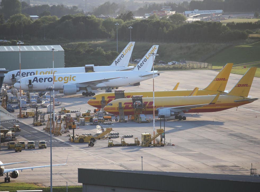 Keeping busy: East Midlands is a freight hub, so is less reliant on passenger flights