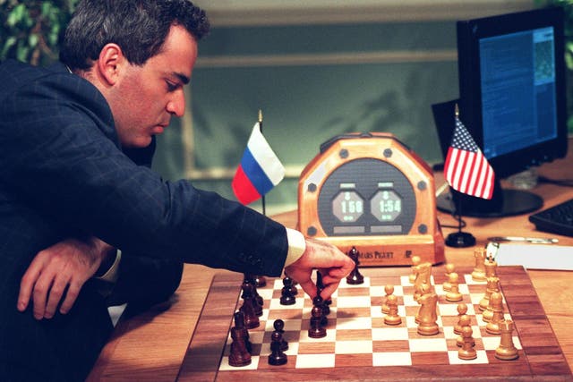 Garry Kasparov takes on IBM's Deep Blue supercomputer in 1997