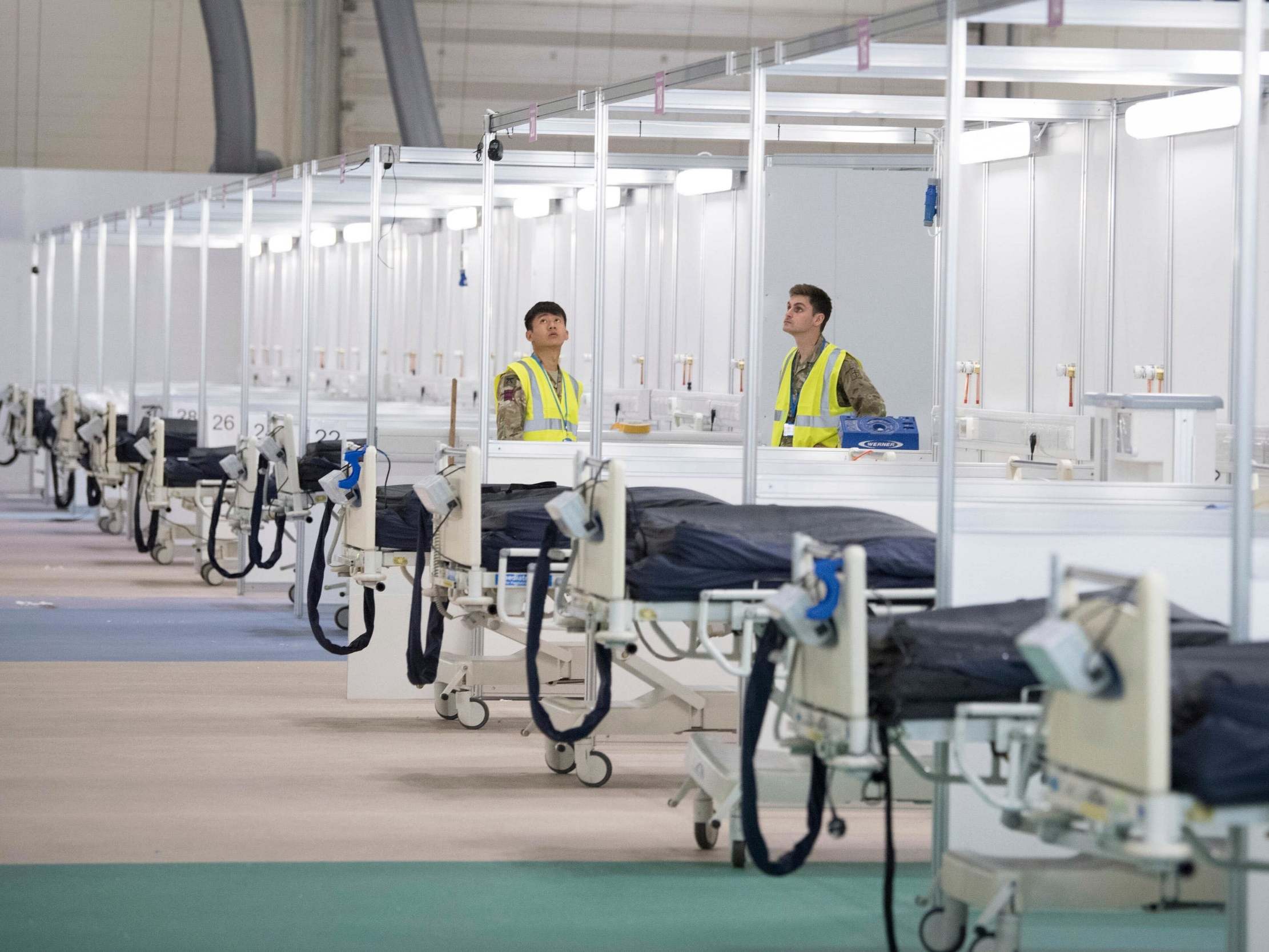 The NHS Nightingale hospital, in London, has capacity for 4,000 coronavirus patients