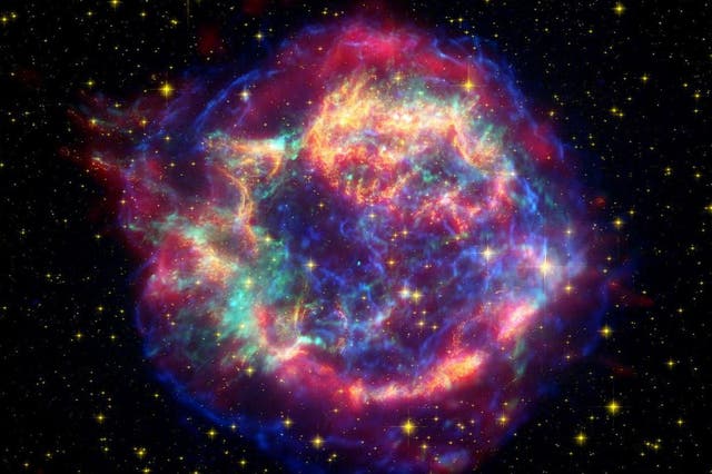 Scientists say the explosion was powered by a collision between the supernova and a massive shell of gas