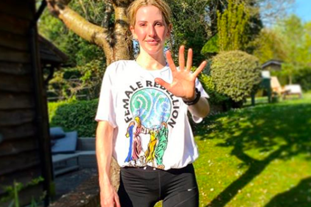 Ellie Goulding posted her 5km run on Instagram