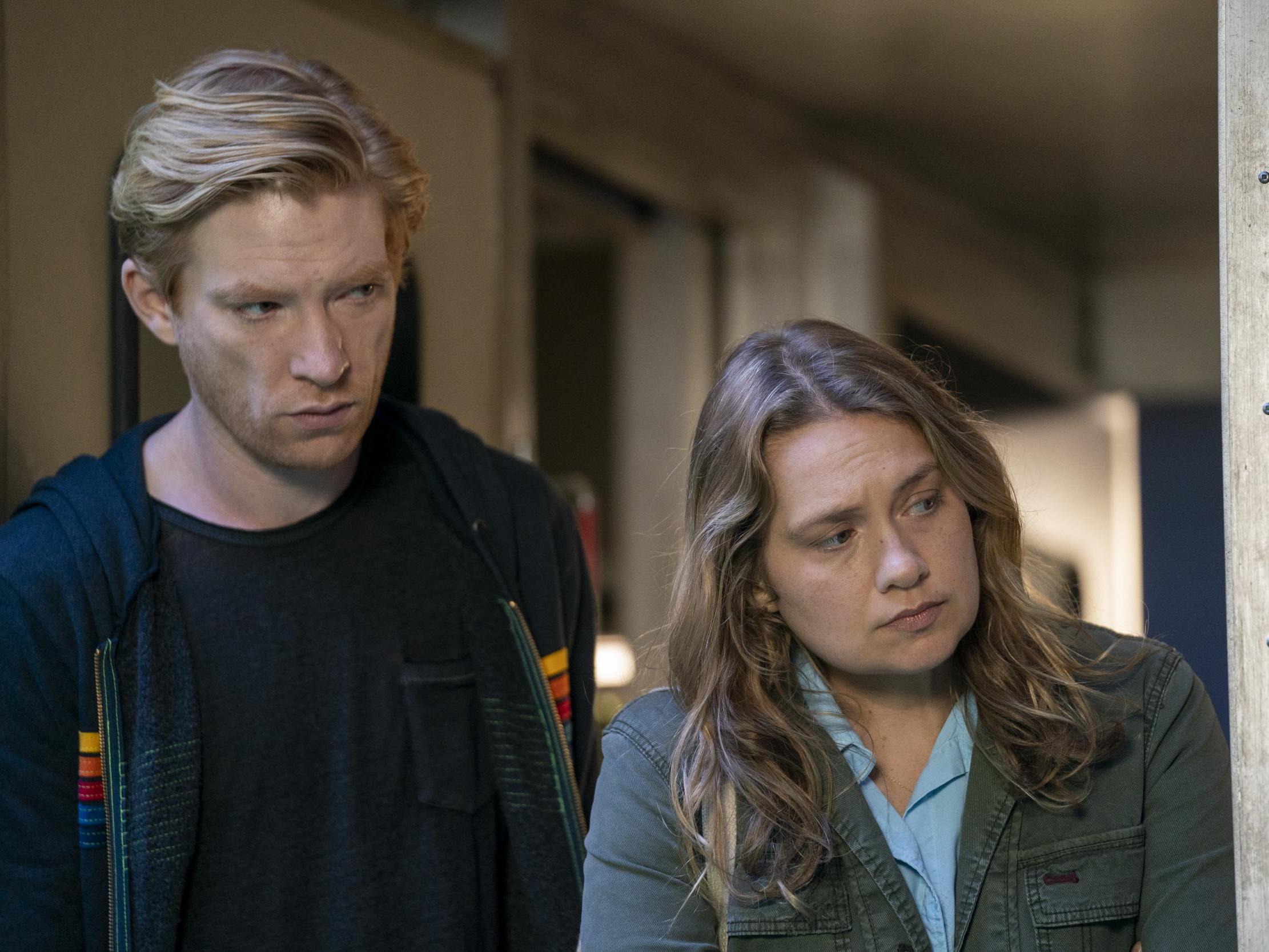 Domhnall Gleeson and Merritt Wever in ‘Run’, which debuts in the UK on Sky Comedy