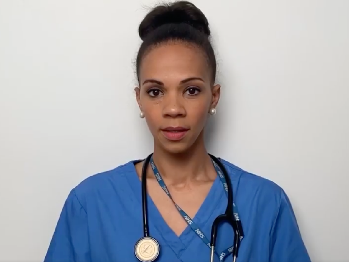 A doctor reads a poem for the ‘You Clap for Me Now’ video