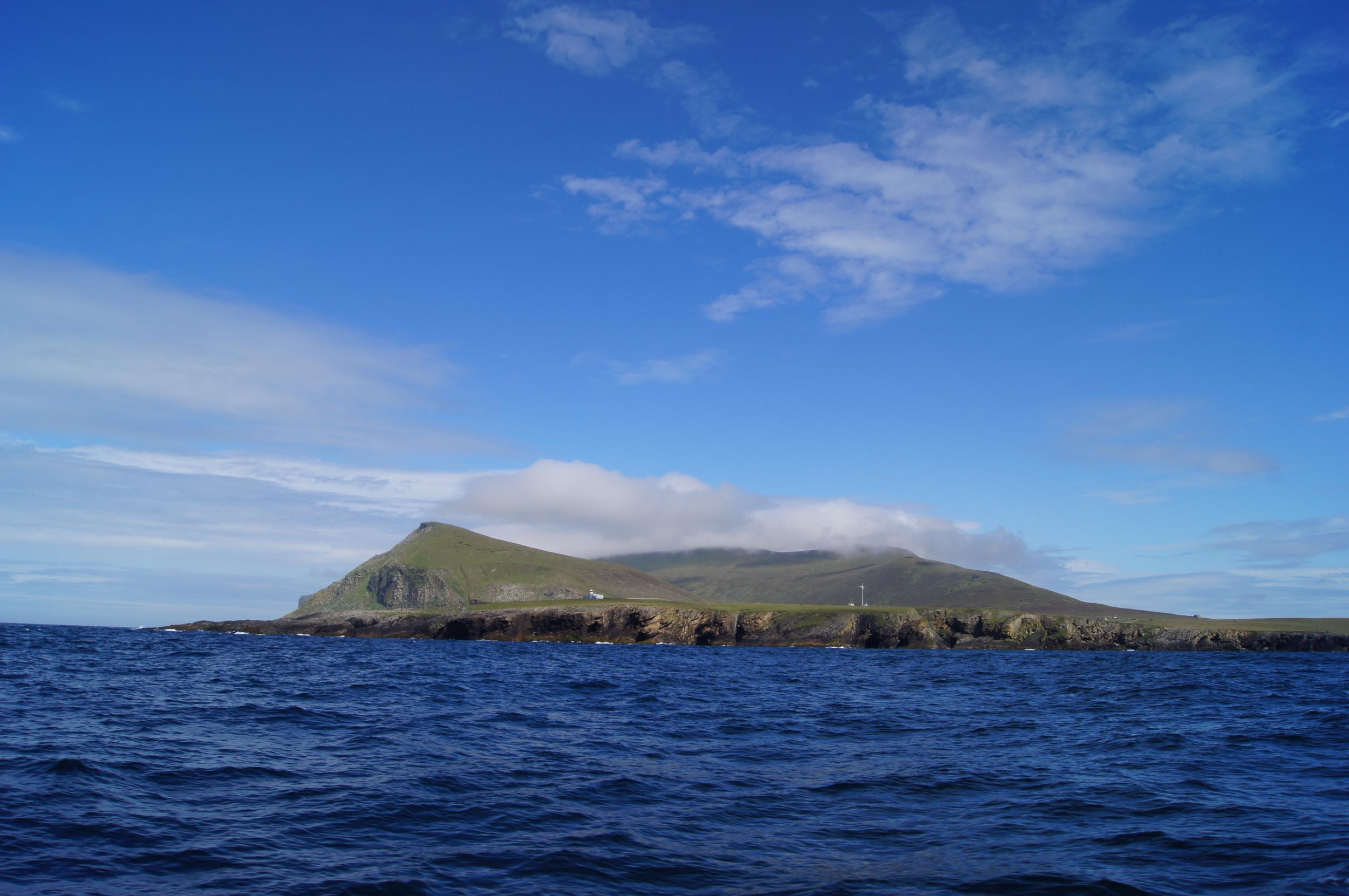 Foula, in the Shetlands, as seen from the North Sea