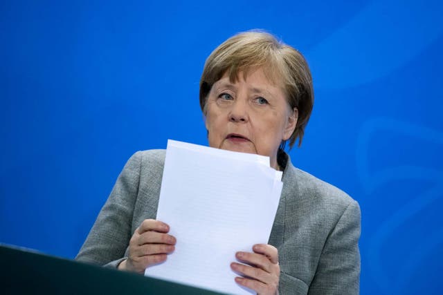 Merkel announced first steps in undoing coronavirus restrictions that have plunged the German economy into a recession