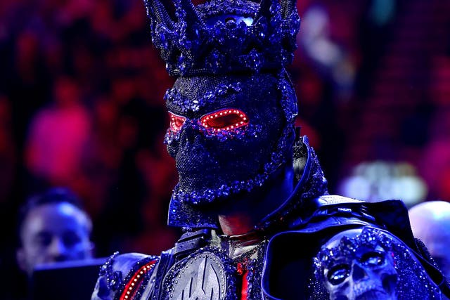 Deontay Wilder, in the costume he would later blame his defeat on