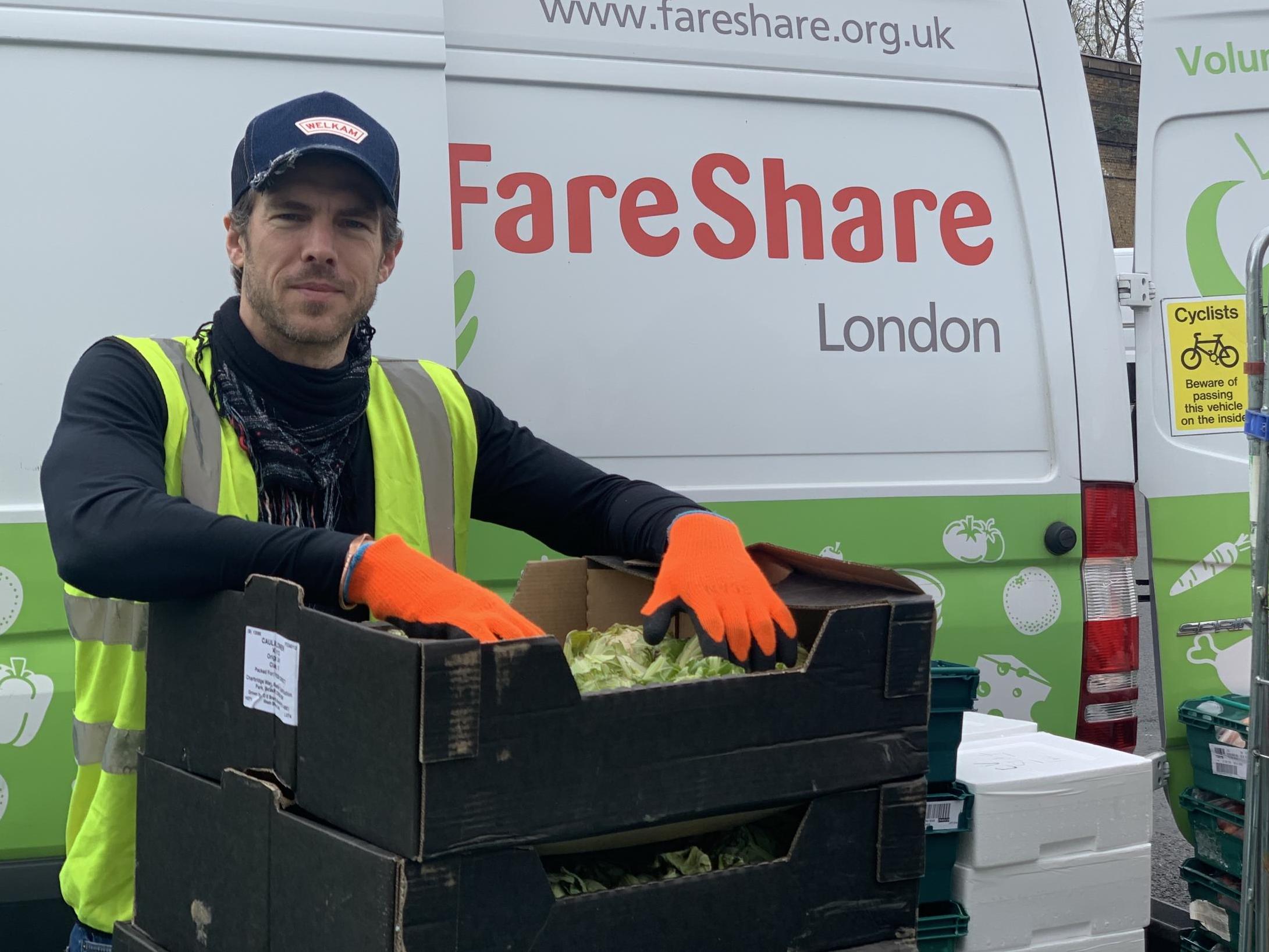 FareShare volunteer Jed organising food delivery in London