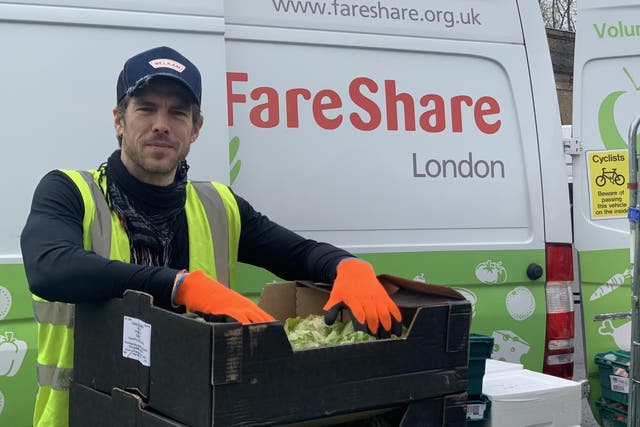 FareShare volunteer Jed organising food delivery in London