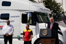 Trump claims truck horns near White House were 'sign of love' for him