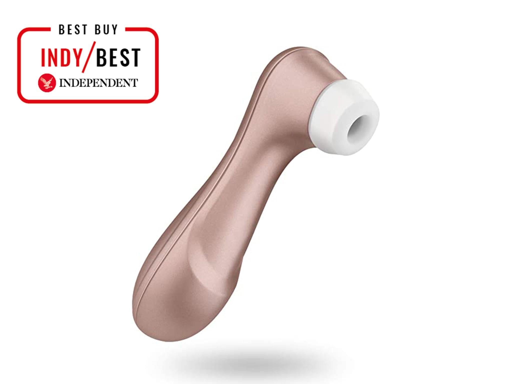 non-professional with glass sex tool