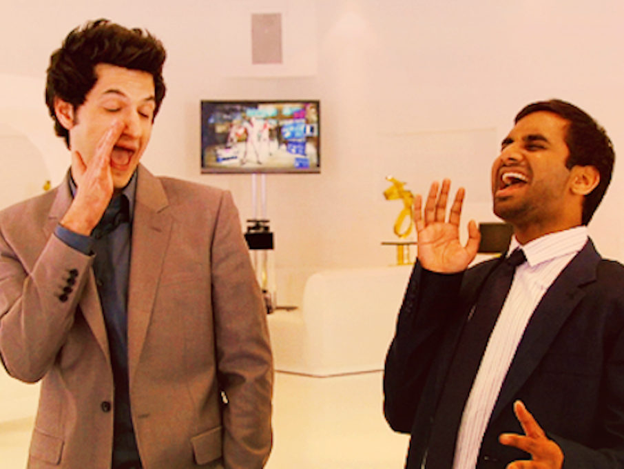 Party boys: Schwartz and Aziz Ansari on ‘Parks and Recreation’