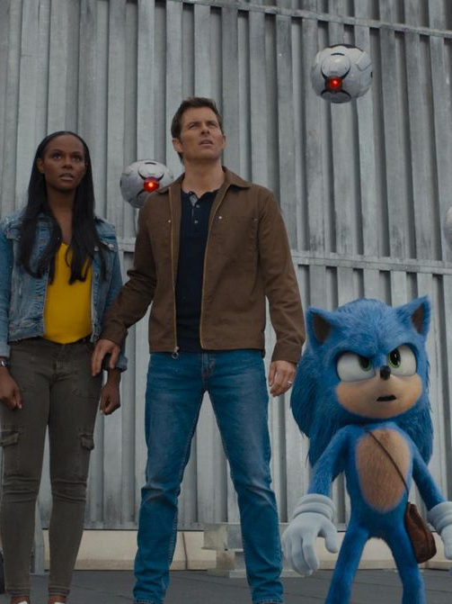 Animated: Schwartz’s live-action Sonic co-stars Tika Sumpter and James Marsden