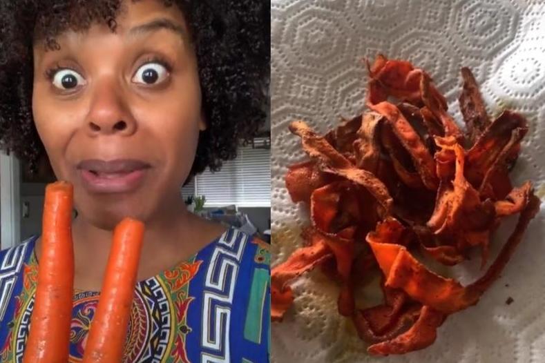 Vegan cook shares recipe for carrot bacon (TikTok)