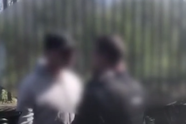 A policeman has been filmed saying he could fabricate an offence against a young man