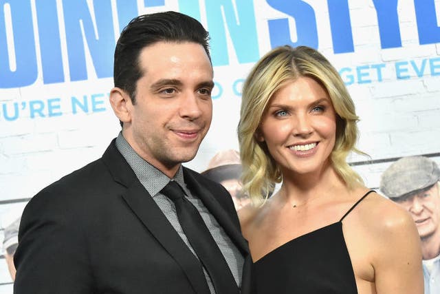 Nick Cordero and wife Amanda at the 2017 premiere of 'Going in Style'