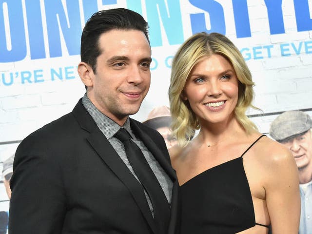 Nick Cordero and wife Amanda at the 2017 premiere of 'Going in Style'