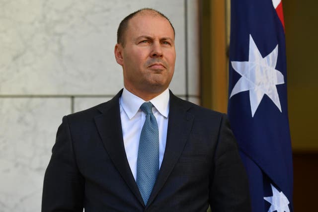 Treasurer Josh Frydenberg is seen during a press conference following a Cabinet meeting at Parliament House on 20 March 2020 in Canberra, Australia.