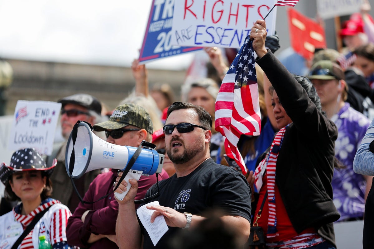 Washington state protest against coronavirus lockdown draws far-right ...