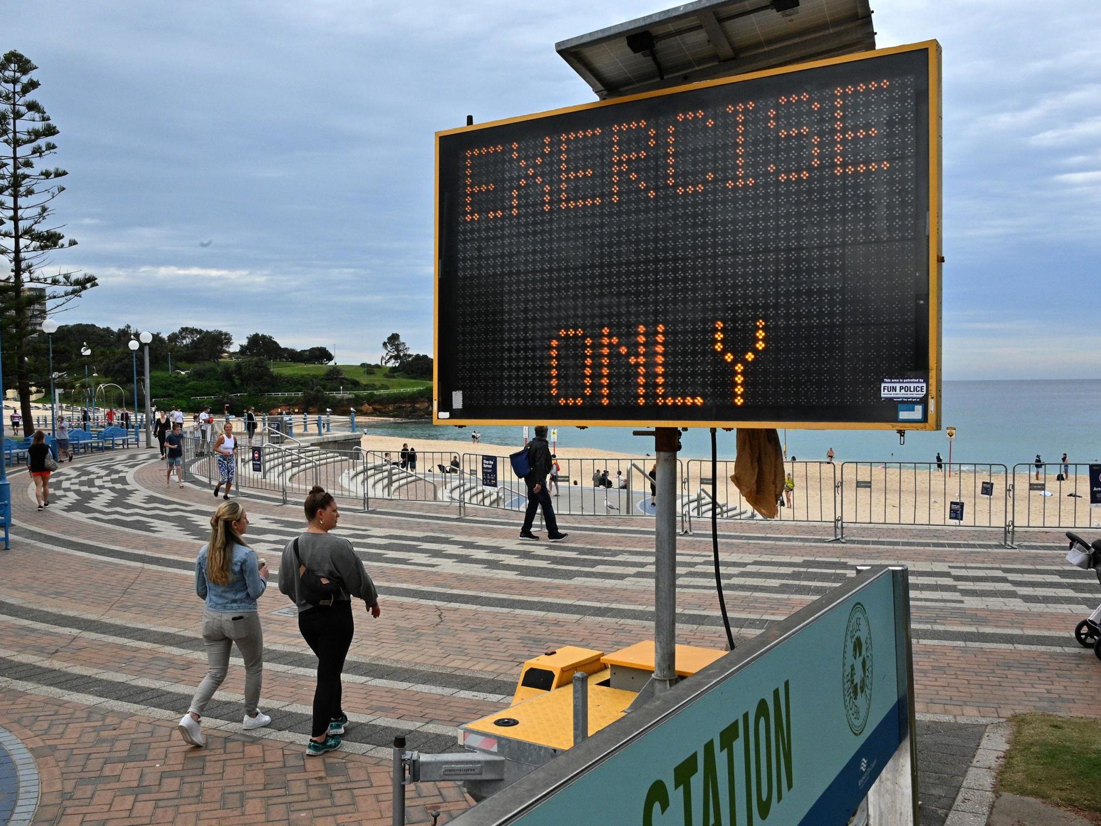 Coogee Beach will now be open to the public for exercise only