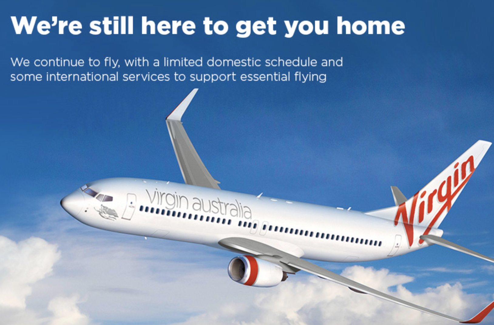 Keeping going: despite entering administration, Sir Richard Branson's Australian venture is still flying