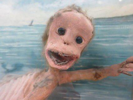 Many Twitter users were repulsed by this strange 'mermaid' with rotting teeth