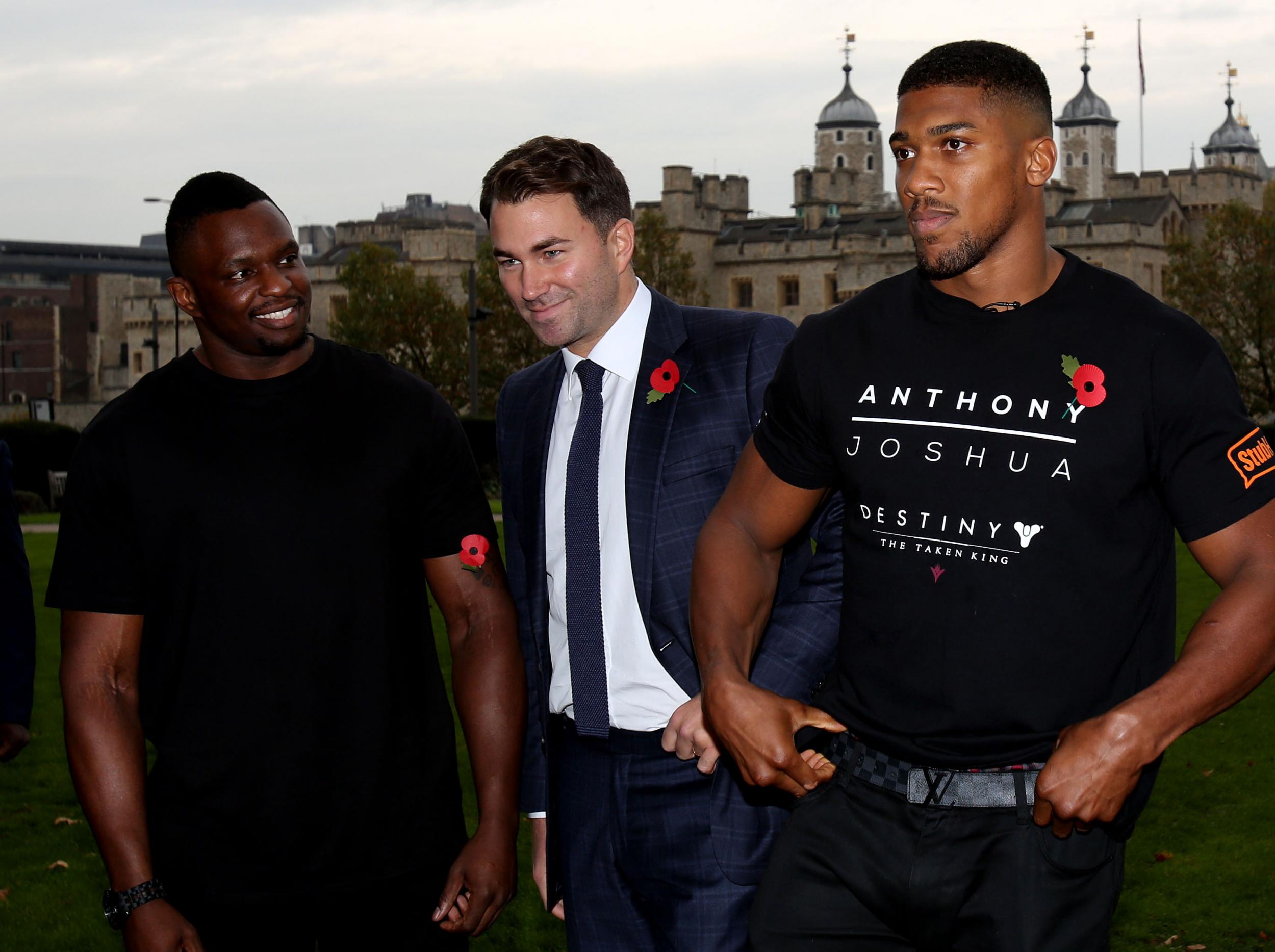 Whyte (L) and Joshua first fought in 2015