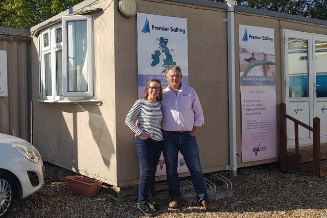 Colin Stracey and his wife Jan run Premier Sailing in Fambridge, Essex and found they were unable to claim the state grant for small firms (Colin Stracey)