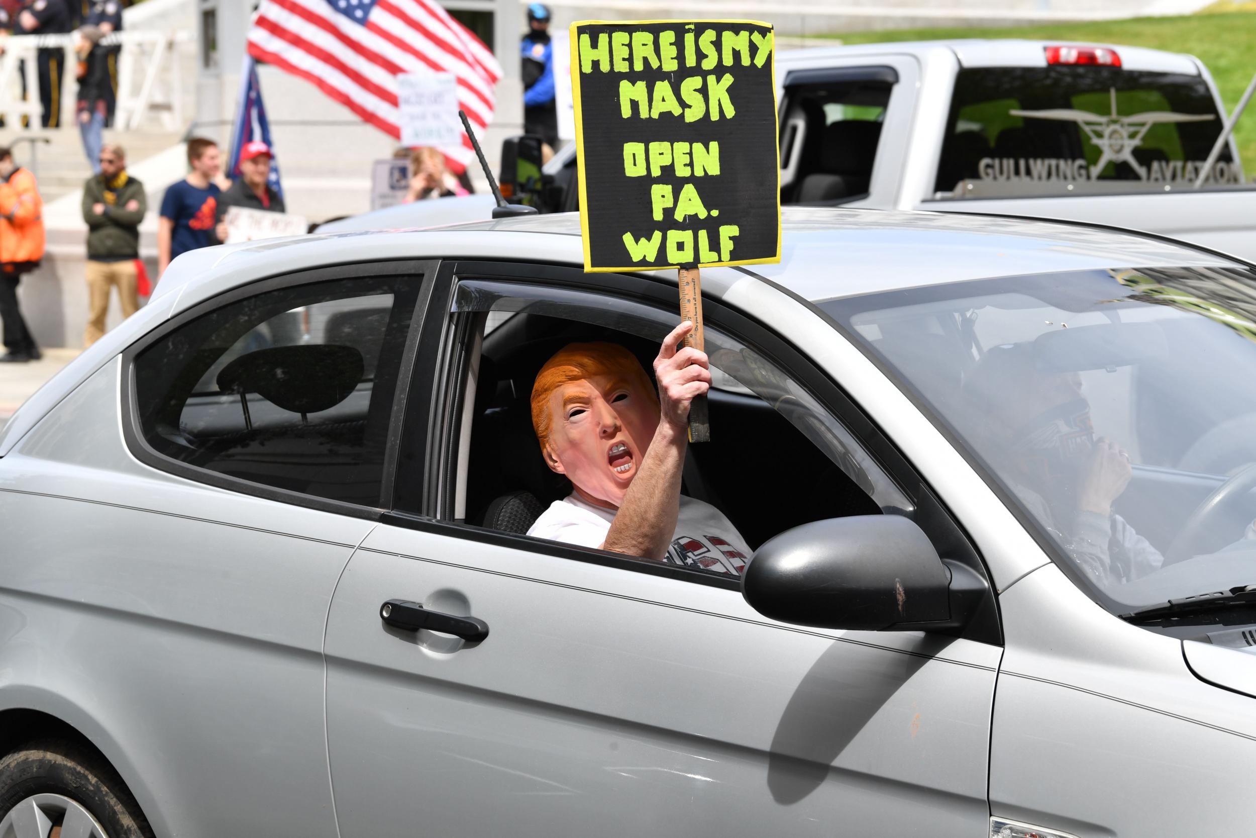 Some have used the reopen rallies to throw their support behind Trump in his bid to be re-elected