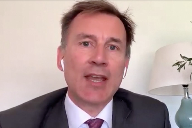 Related video: Jeremy Hunt criticises government's approach to coronavirus
