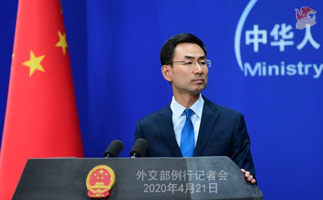 Foreign Ministry spokesperson Geng Shuang gives his daily press conference on 21 April, 2020