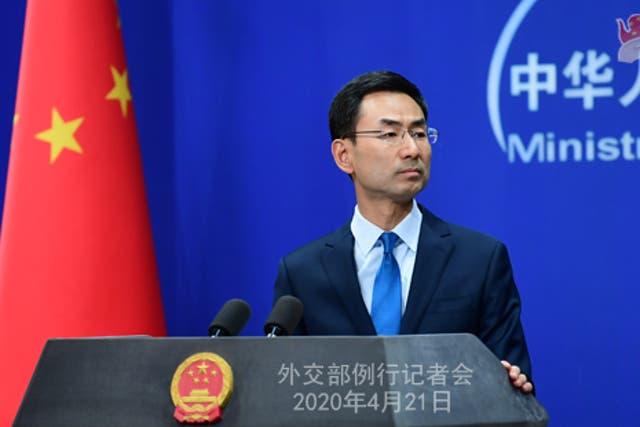 Foreign Ministry spokesperson Geng Shuang gives his daily press conference on 21 April, 2020
