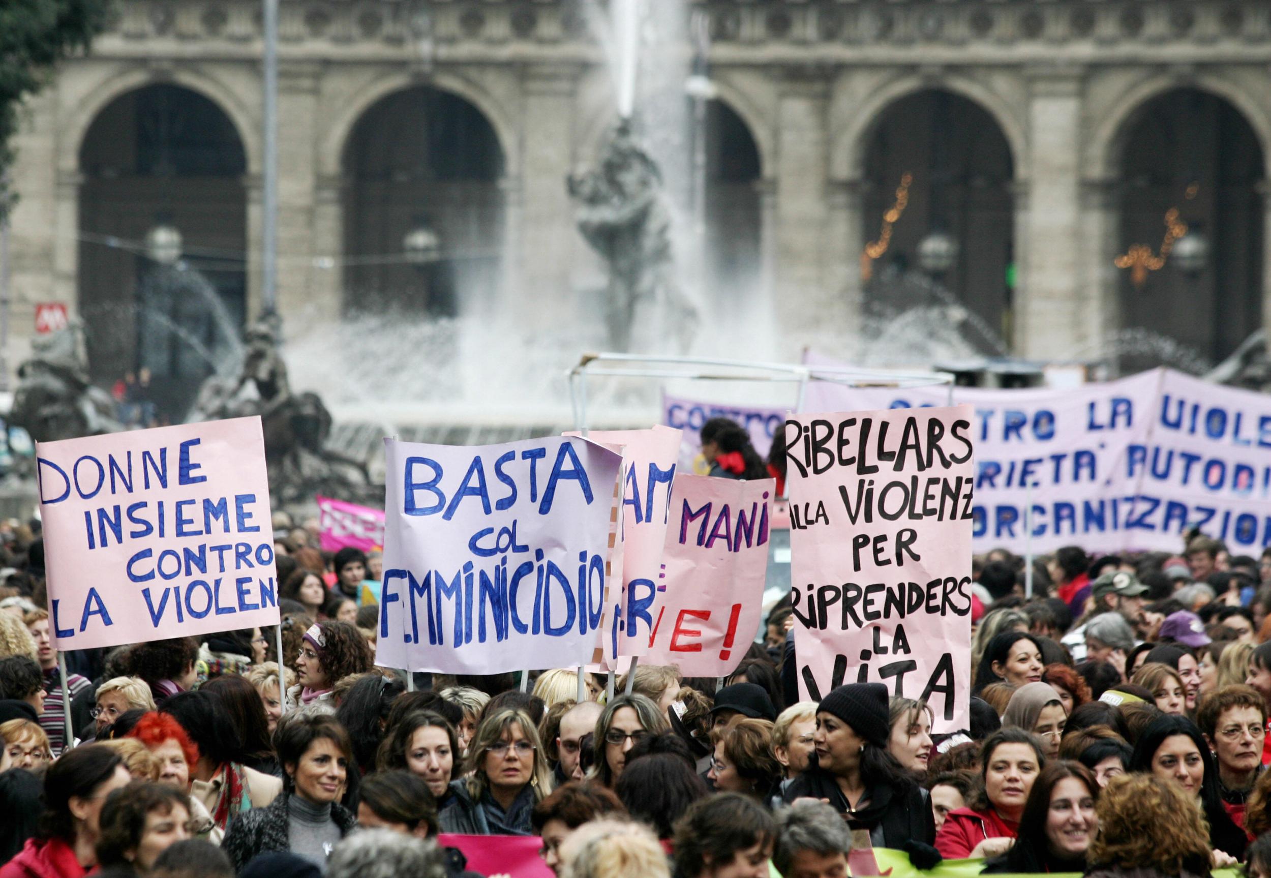 File photo: Women rally on the International Day for Elimination of Violence against Women in Rome