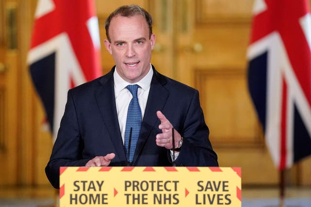 Related video: Dominic Raab says virus has been a ‘immense physical, economic and mental strain’ in UK