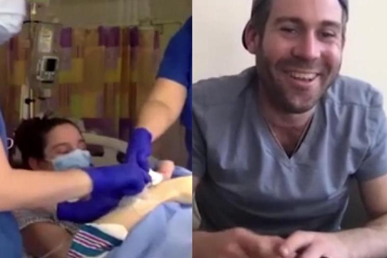 Father opens up about watching birth of first son on Zoom (Metro)