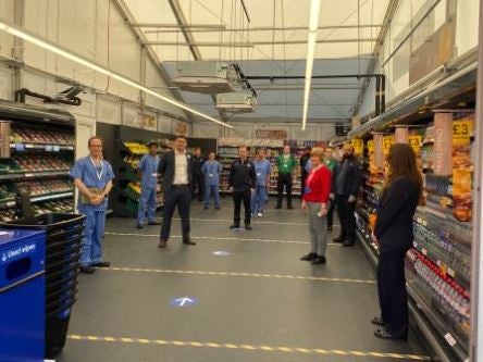 A Tesco store has been opened in the hospital to help staff buy essential food and drink