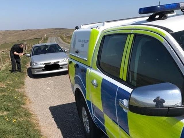 Police have fined a couple caught camping in the Moorlands